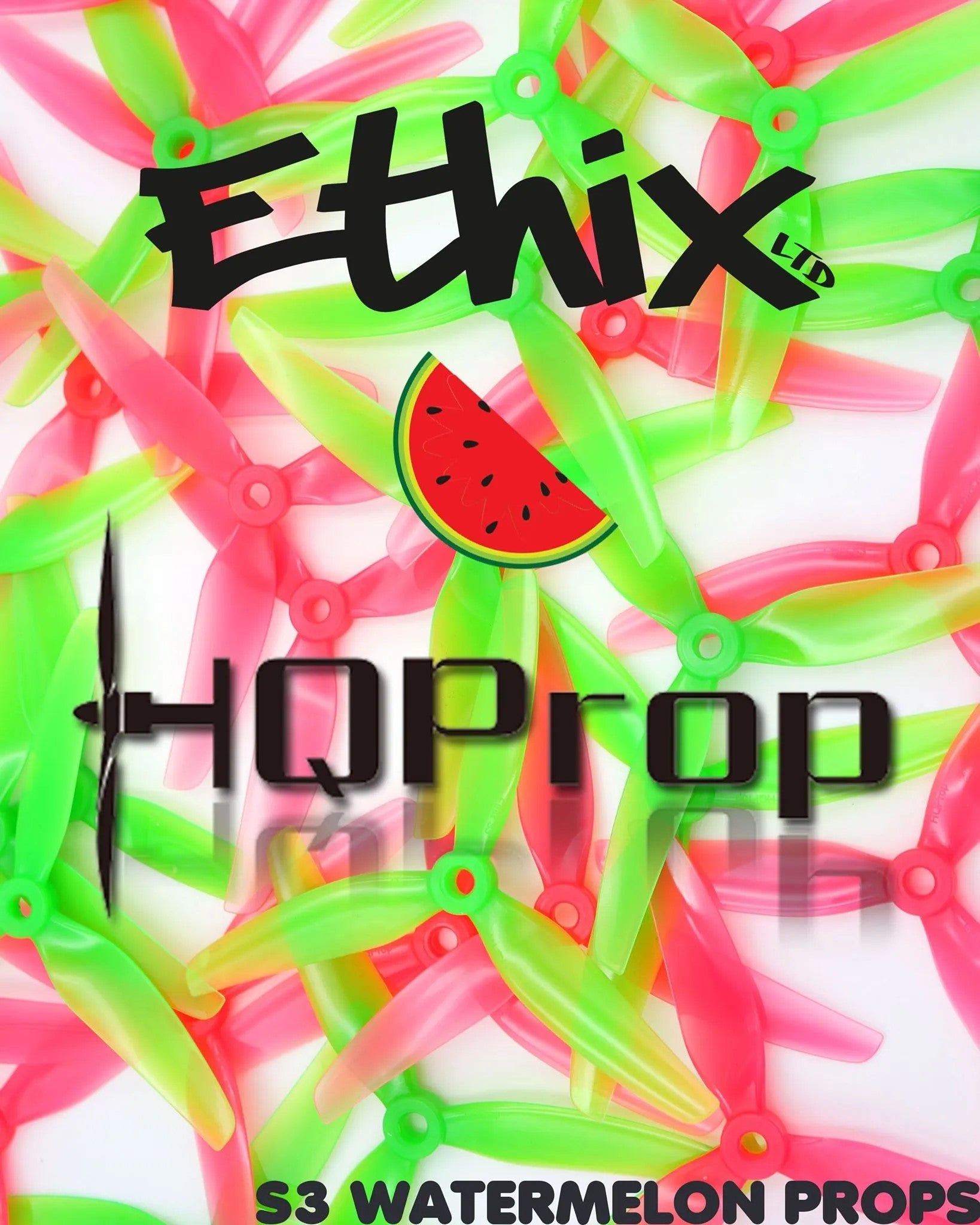 HQProp - Ethix S3 Prop Watermelon (2CW+2CCW)-Poly Carbonate
