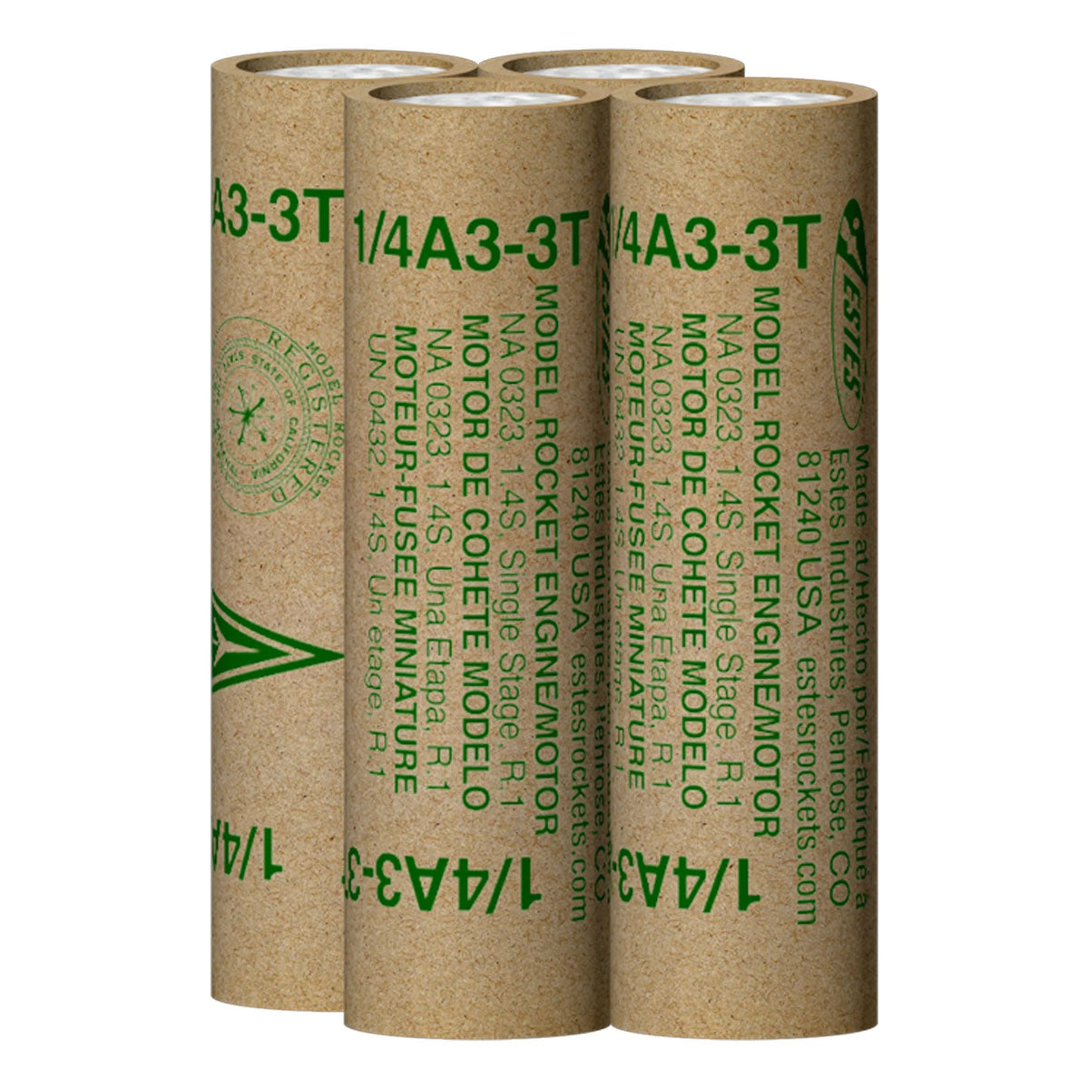 1/4A3-3T Model Rocket Engines (4pk)