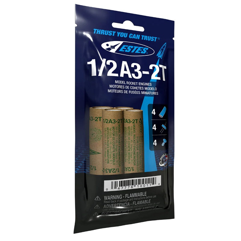 Estes Rockets - 1/2A3-2T Model Rocket Engines (4pk)