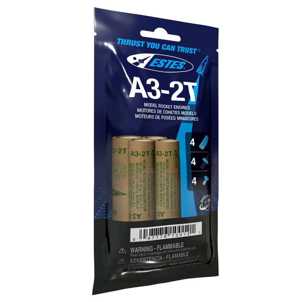 Estes Rockets - A3-2T Model Rocket Engines, (4pk)