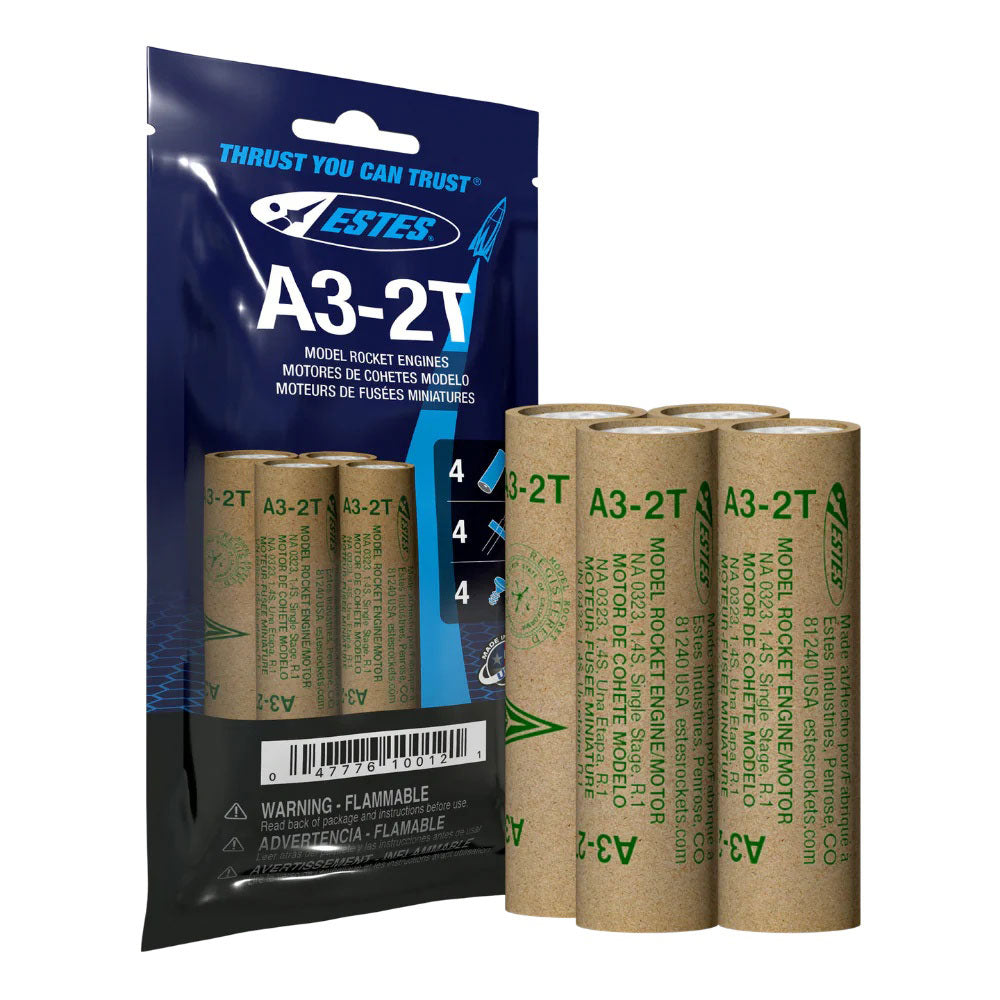 Estes Rockets - A3-2T Model Rocket Engines, (4pk)