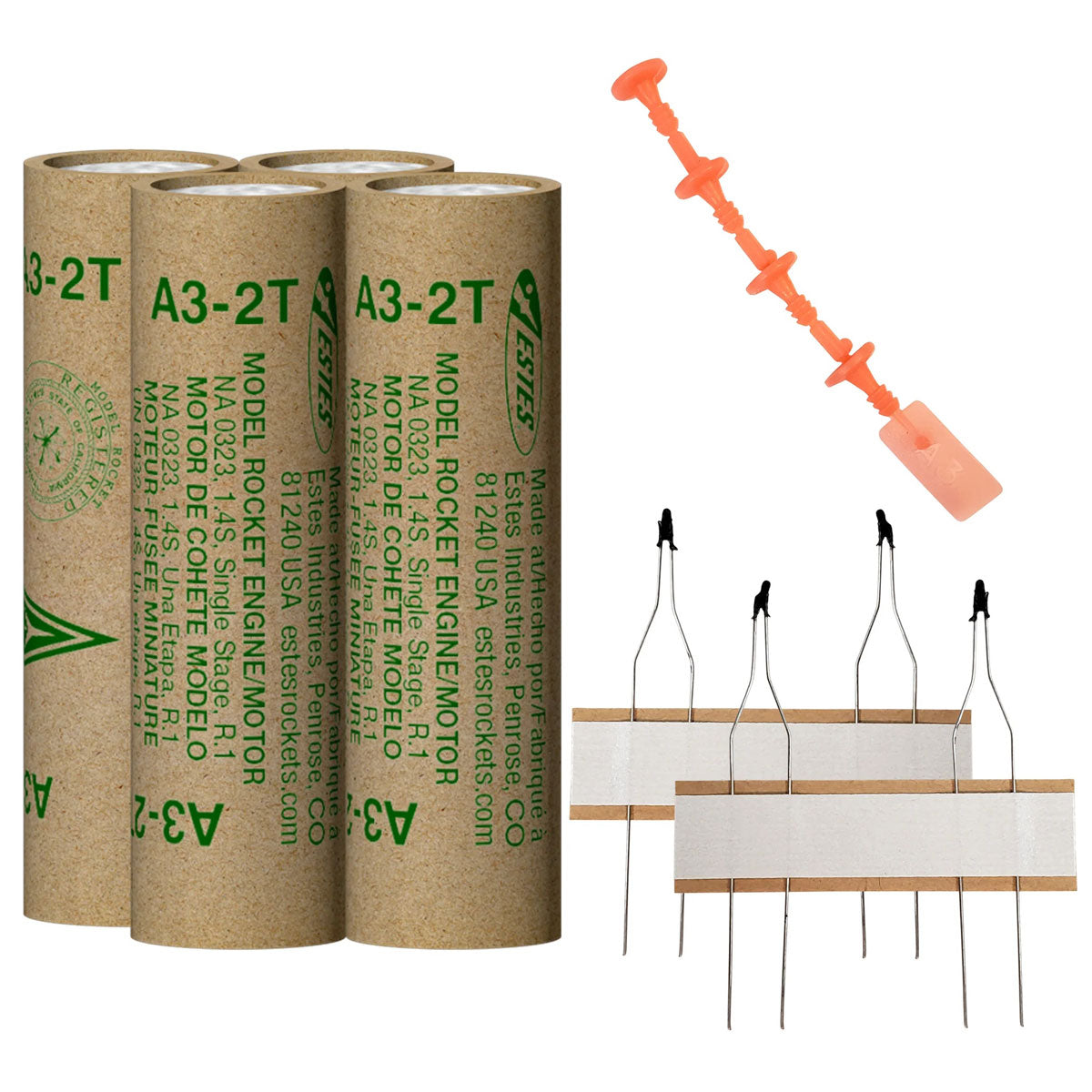 Estes Rockets - A3-2T Model Rocket Engines, (4pk)