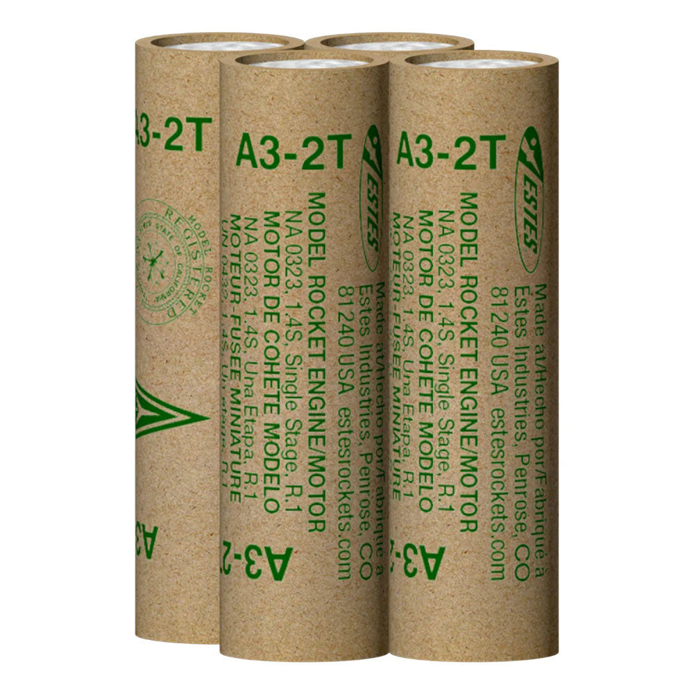 Estes Rockets - A3-2T Model Rocket Engines, (4pk)