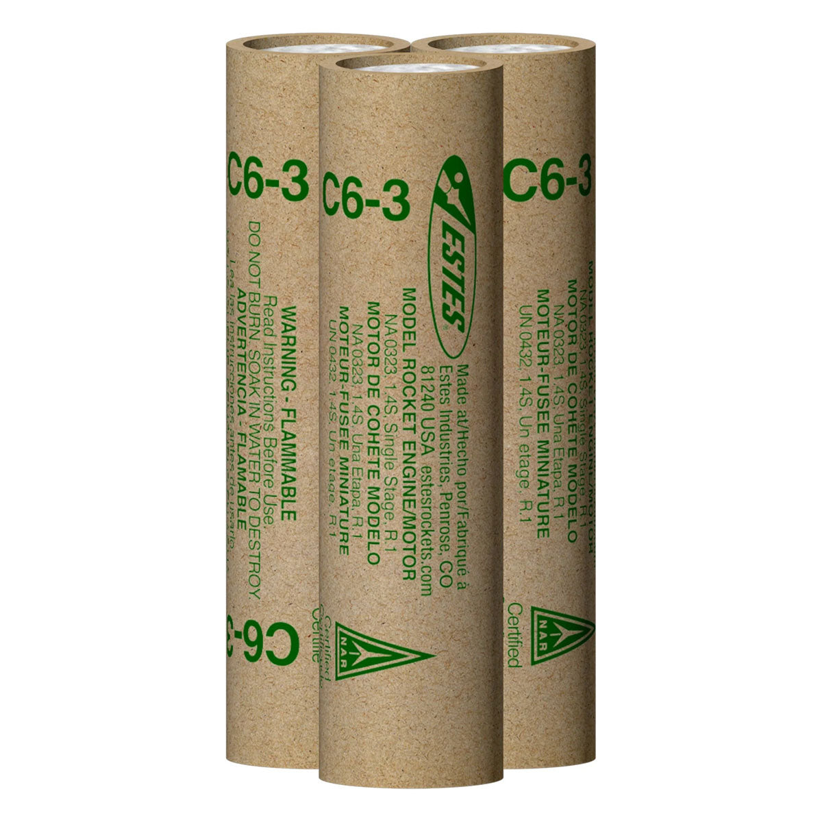 Estes Rockets - C6-3 Model Rocket Engines (3pk)