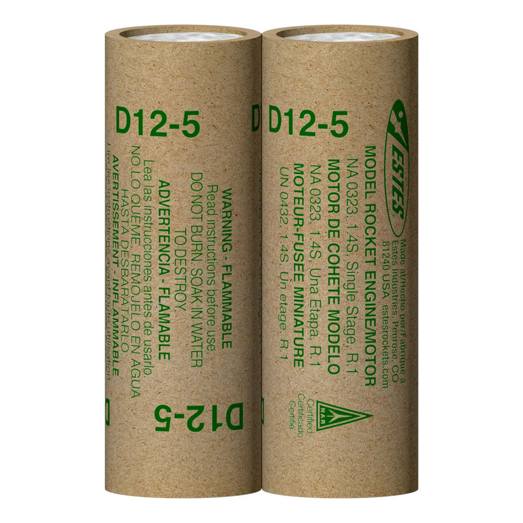 Estes Rockets - D12-5 Model Rocket Engines (2pk)