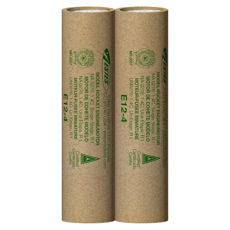 E12-4 Model Rocket Engines, (2pk)