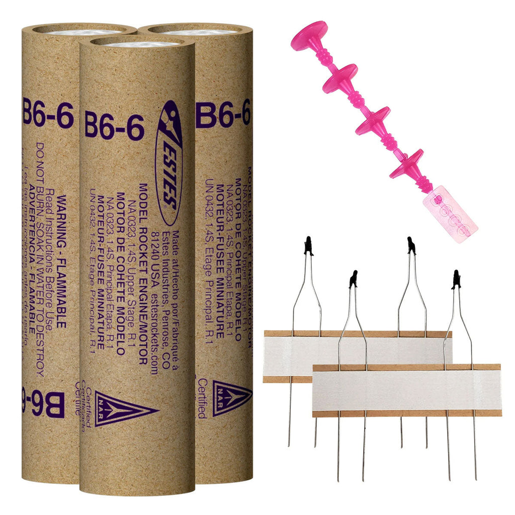 Estes Rockets - B6-6 Model Rocket Engines (3pk)