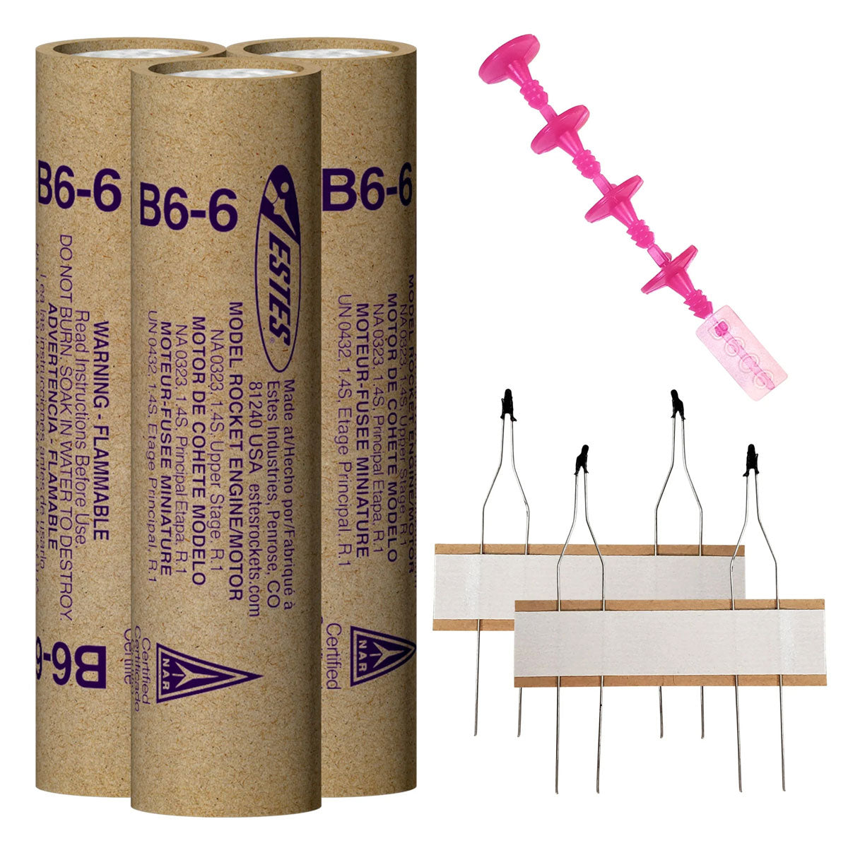 Estes Rockets - B6-6 Model Rocket Engines (3pk)