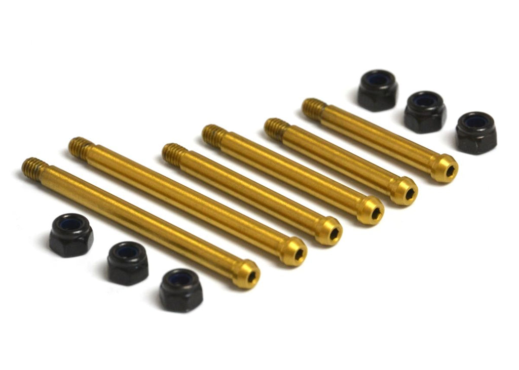 RC10 Classic Bolted Hinge Pins (6), Front Arms, Steel