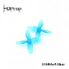 HQProp - Micro Whoop Prop 31MMX4 (2CW+2CCW)-Poly Carbonate-1MM Shaft - Clear Grey