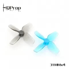 HQProp - Micro Whoop Prop 31MMX4 (2CW+2CCW)-Poly Carbonate-1MM Shaft - Clear Grey