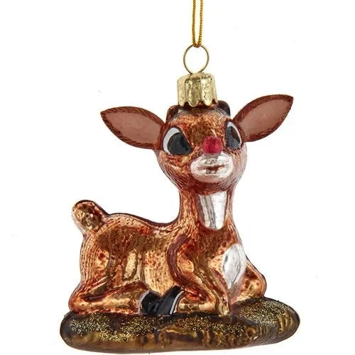 Kurt S. Adler - Rudolph the Red-Nosed Reindeer Baby 3-Inch Glass Ornament
