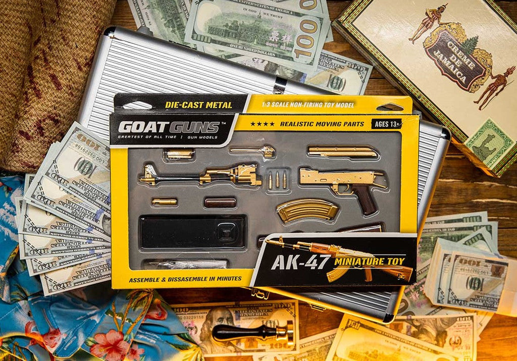 1/3 Scale Die Cast AK47 Model Rifle, Gold