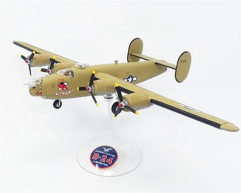 1:92 B-24J Liberator Bomber "Buffalo Bill" with Swivel Stand Plastic Model Kit