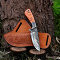 Cowboy Hunting Knife Rasp D2 Steel Turquoise Handle