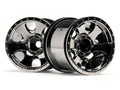 Warlock Wheel Black Chrome (2.2In/2pcs)