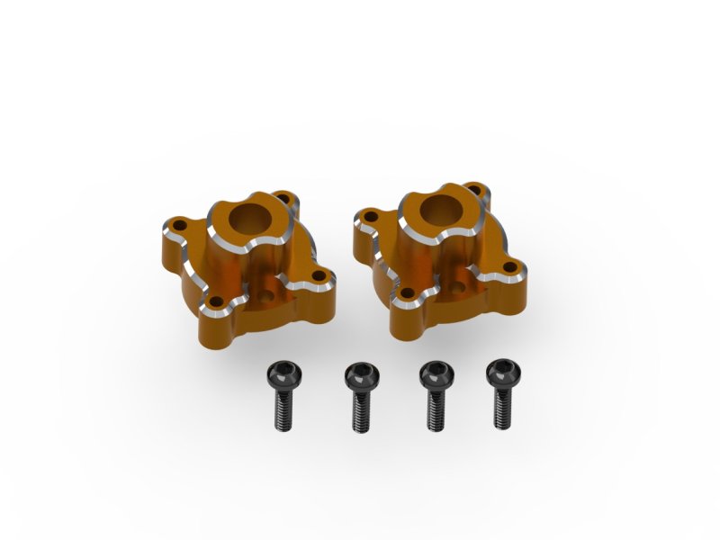 Aluminum Rear Hub Set (Orange / 2pcs), for Venture18