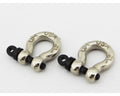 Aluminum 1/10 Scale Tow Shackles, Chrome, (D-Rings)