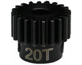 20T 0.5 Mod Hardened Steel Pinion Gear, 1/8 Bore