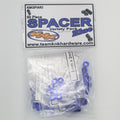 60 Piece 3mm Aluminum Spacer Variety Pack - Blue