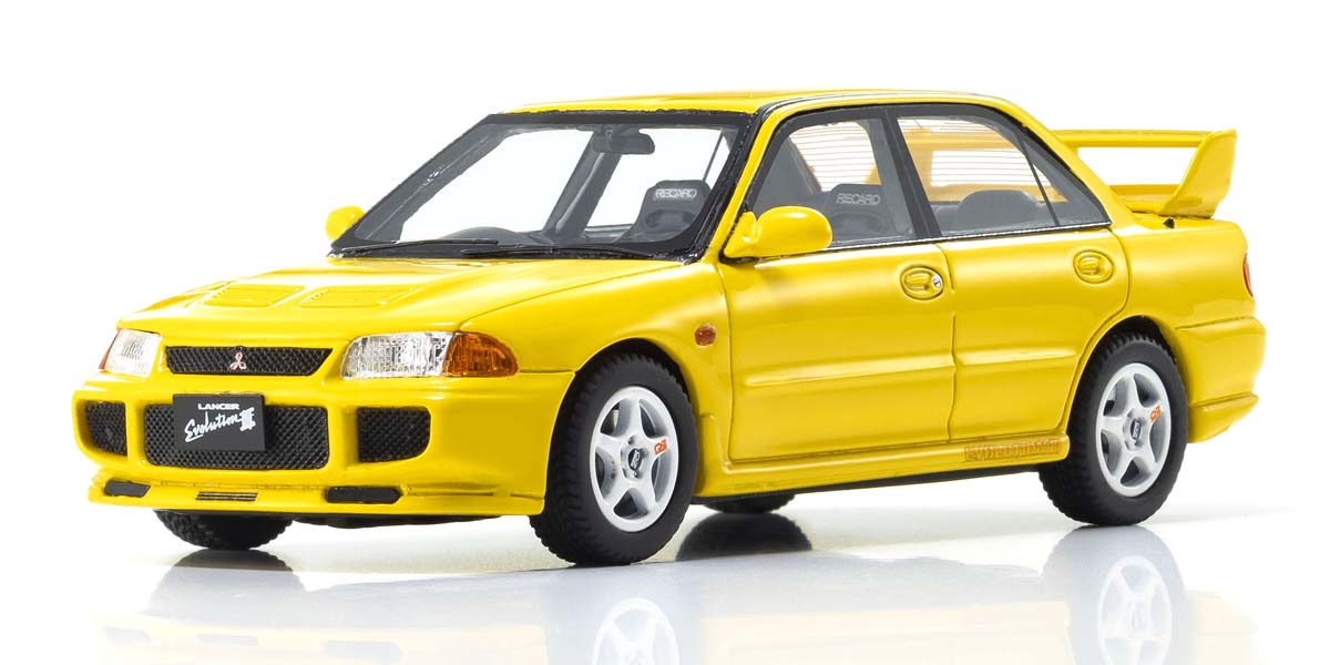 Kyosho Original Diecast 1/43 Mitsubishi Lancer Evolution III Yellow