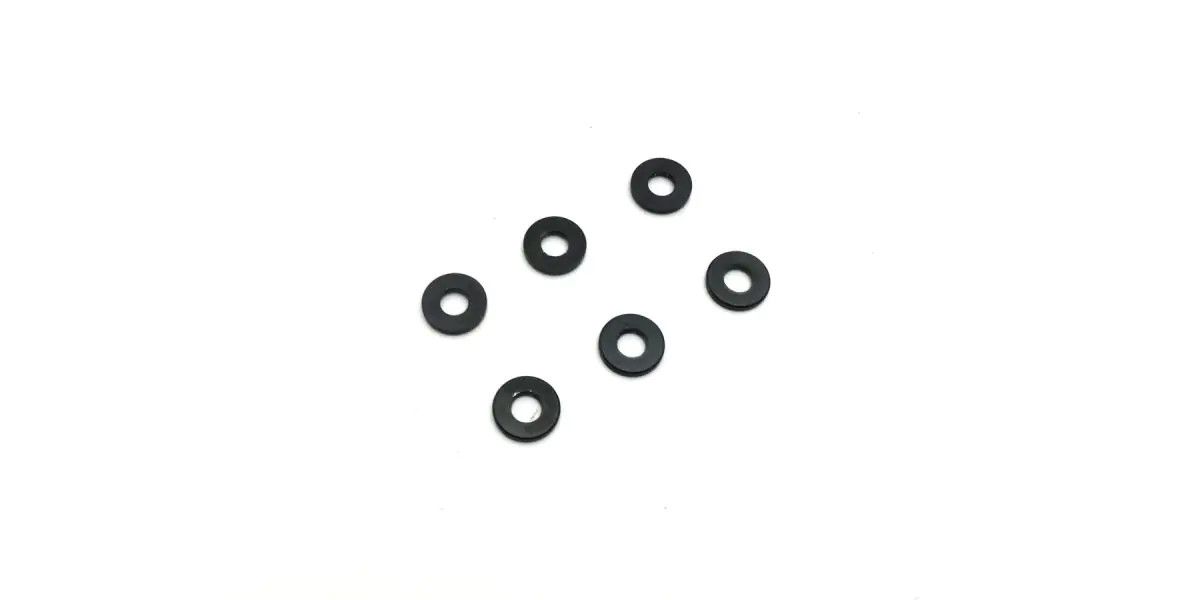 Alluminum Collar (3x7x1mm / Black / 6pcs)