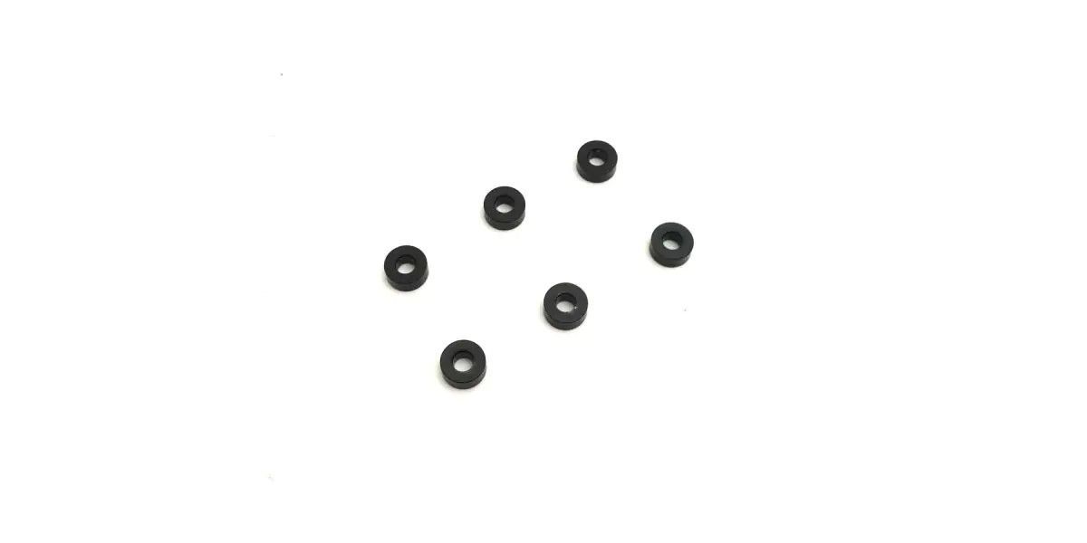 Aluminum Collar (3x7x3mm/Black/6Pcs)