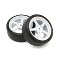 PremountedD-TireFZ02 (5-Spoke R Wheel/WH/2pcs)