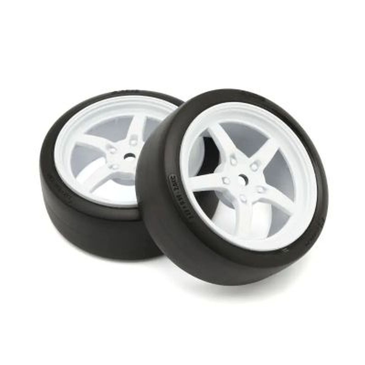 PremountedD-TireFZ02 (5-Spoke R Wheel/WH/2pcs)