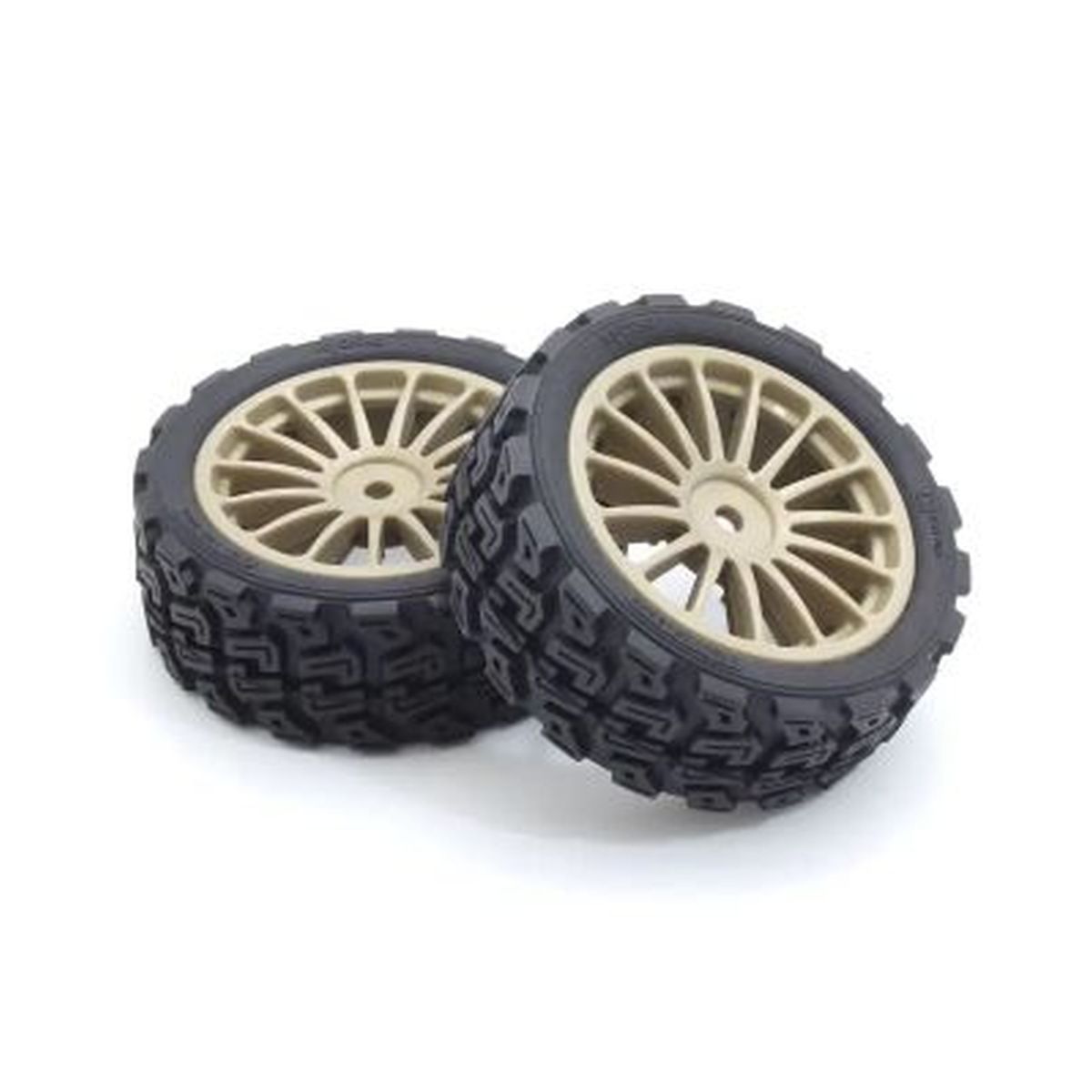 Glued Rally TireFZ02-R (15-Spoke Gold/M/2pcs)