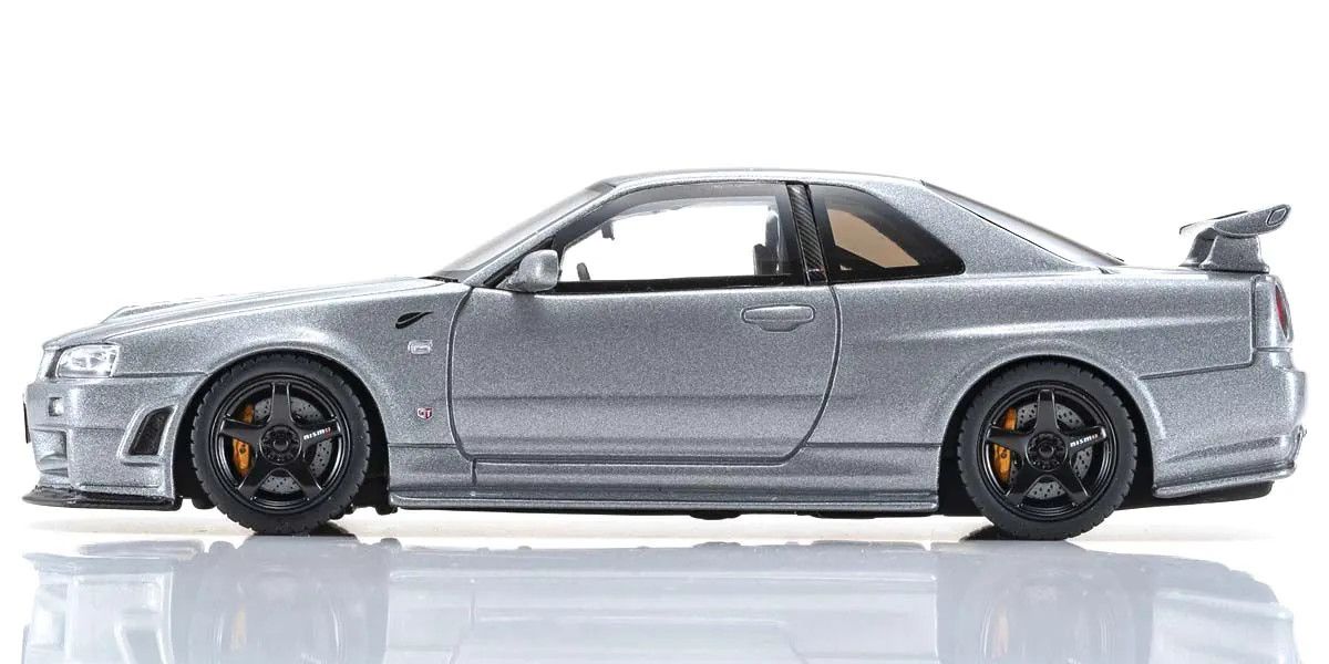 1/43 Scale Nissan Skyline GT-R R34 NISMO Grand Touring Diecast Car (Gray)