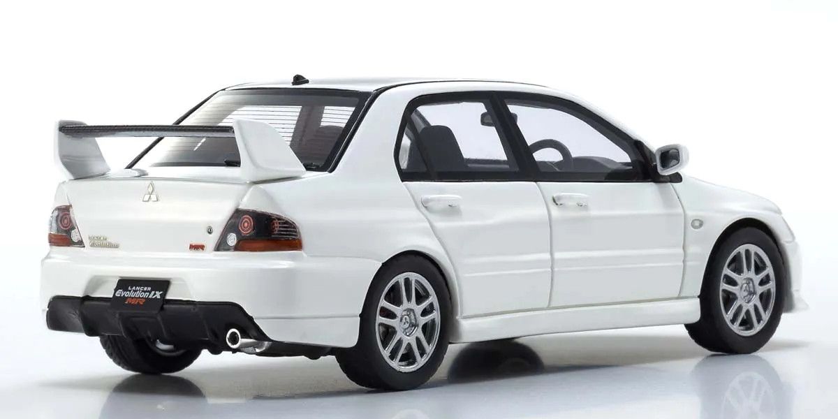 1/43 Scale Mitsubishi Lancer Evolution IX MR, White Diecast Car