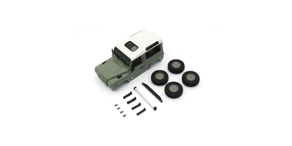 MX-01 Land Rover Defender 90 Heritage Grasmere Green / Alaska White Body Set