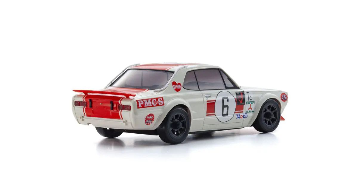 1972 Nissan Skyline White/Red 2000GT-R (KPGC10) Racing #6  Auto Scale Body
