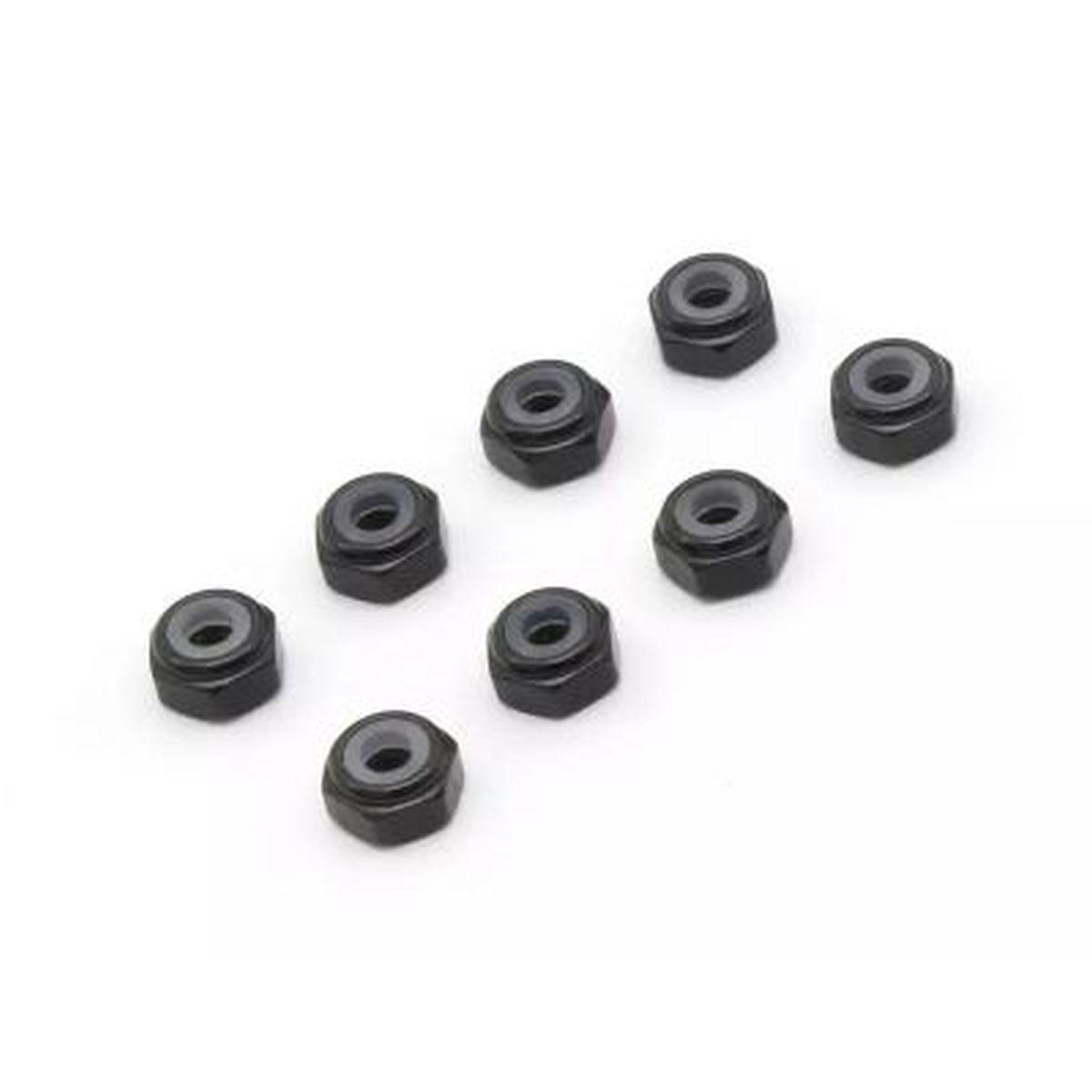 Kyosho - M2 Aluminum Nylon Color Nut 8pcs (Black)