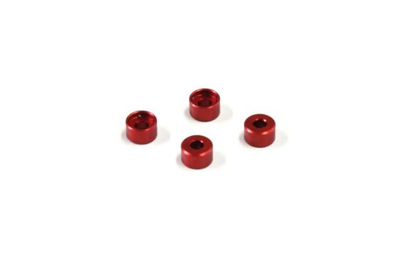 Al Friction Mount Collar (3.0mm/Red/4pcs)