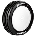 E-Orbit 1/10 2WD Front Buggy Tire, Soft, Mounted on White Rim, for Associated B4