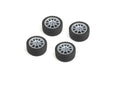 Rally Tires+Wheels 10 Spoke Gray +1mm (4pcs), Fits LMX