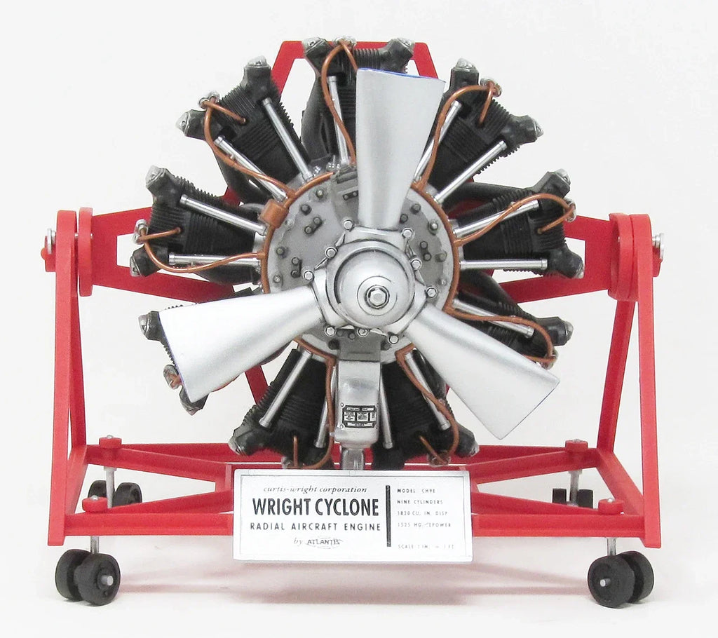 1/12 Wright Cyclone 9 Radial Engine STEM Plastic Model Kit