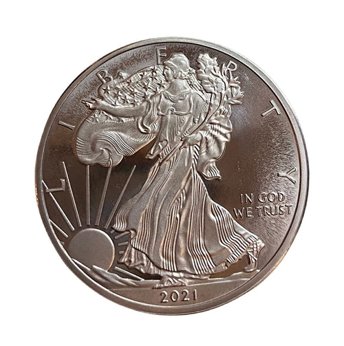 100- 1 Ounce OZ 999 Fine Solid Titanium Precious Metal Liberty Eagle Coins Ingot Bullion Ti Element Chemistry Proof Mint Coin