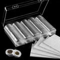 100 Pieces Case Holder for Collectors 30mm Silver Gold Bar Plastic Rounds Coins Capsules Covers with Storage Organizer Box for Copper Pesos Quarters Pennies Dimes Collection Supplies
