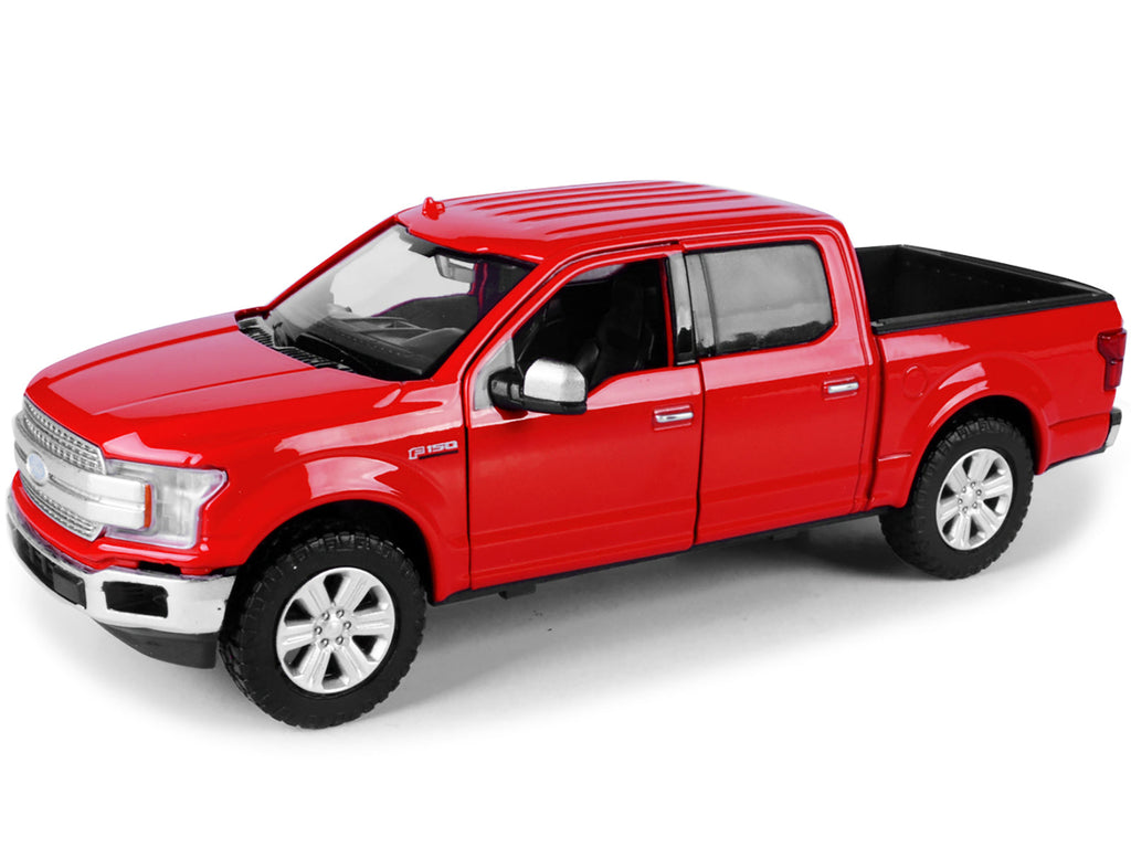 2019 Ford F-150 Lariat Crew Cab Pickup Truck Red 1/24-1/27 Diecast Model Car by Motormax