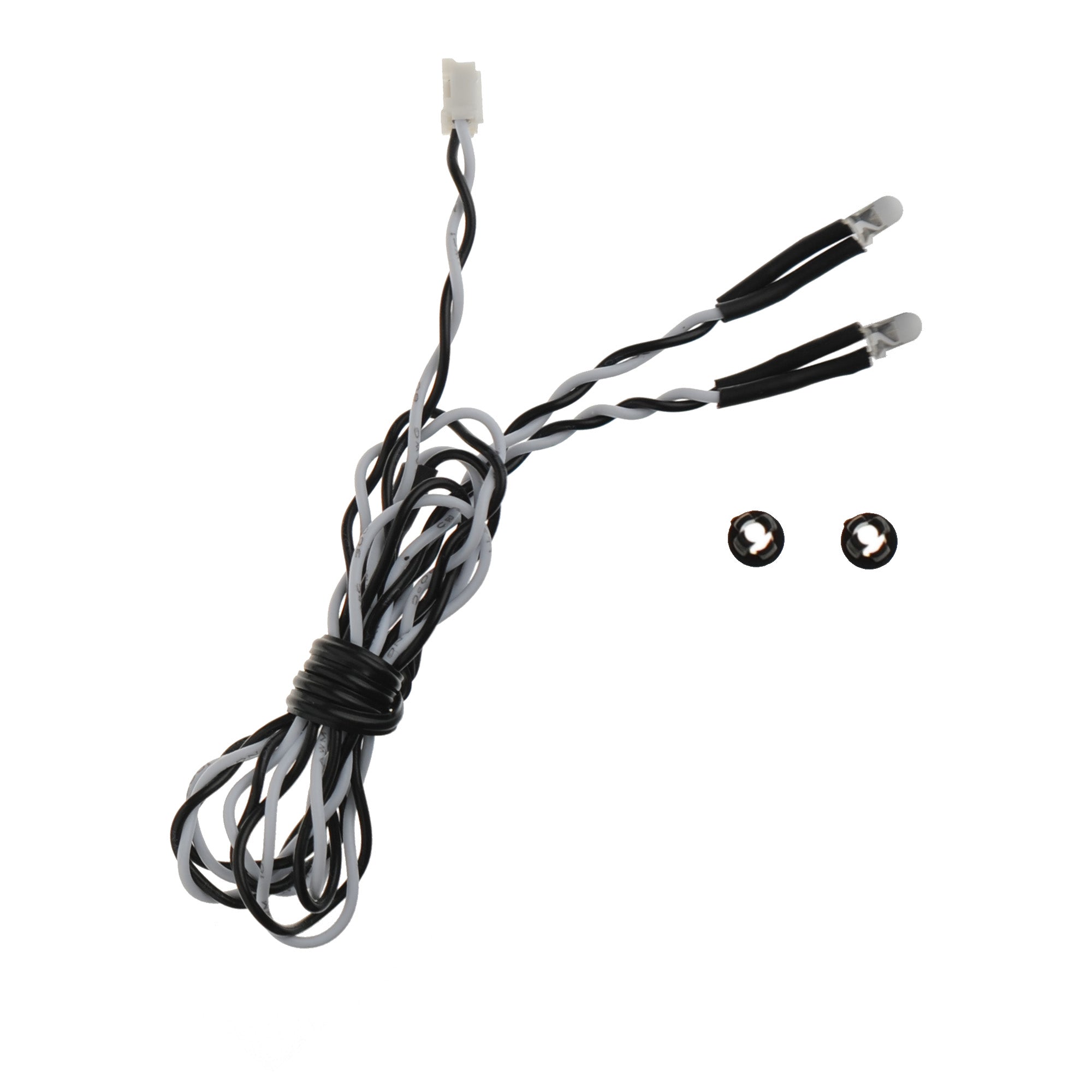 White Dual LED 3mm - 2-LEDs on Single Lead