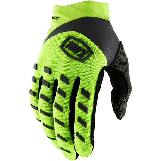 100% 2022 Youth Airmatic Gloves - Flo Yellow/Black