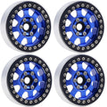 B1 Aluminum 1.9 Beadlock Wheels 9mm Hubs, Blue, for