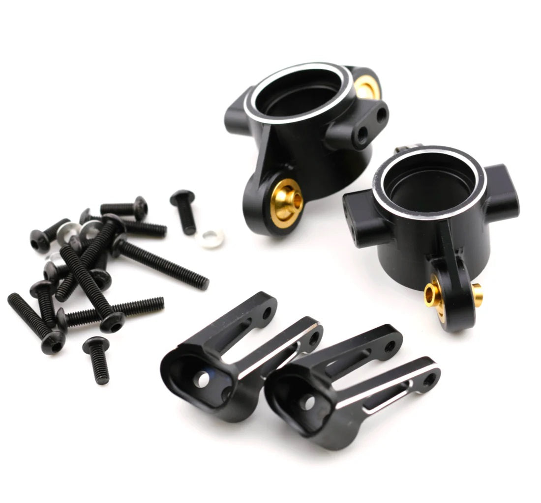 Aluminum HD Front Hub Set, Black, for Kyosho Fazer / Mad
