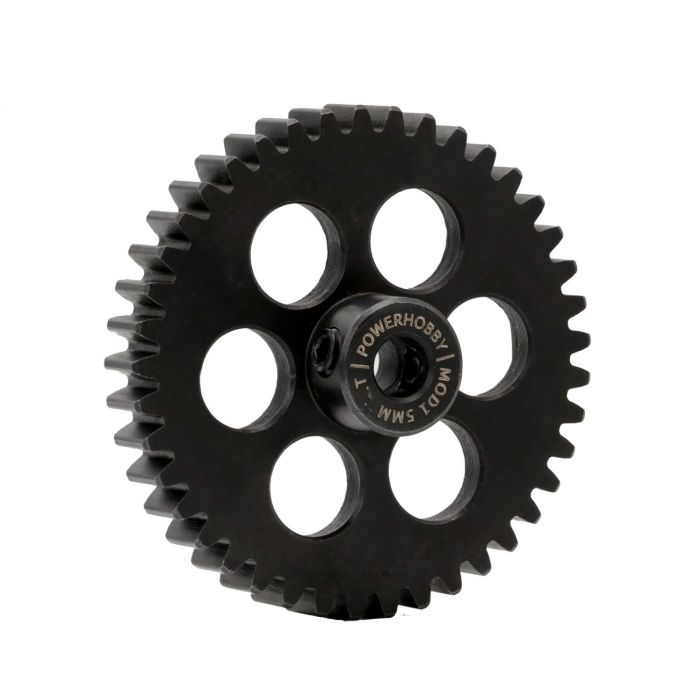Hardened Steel 45T Mod1 5mm Pinion Gear with 2 Grub Screws