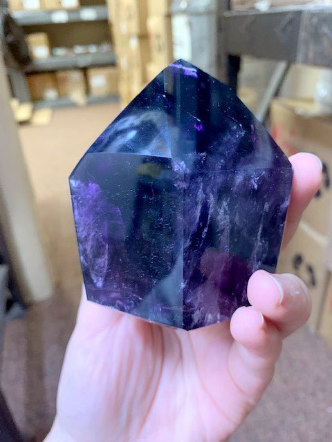 QTY 1 - Fully Polished Extra Quality Amethyst Tower (200 - 400 GRAMS) avg