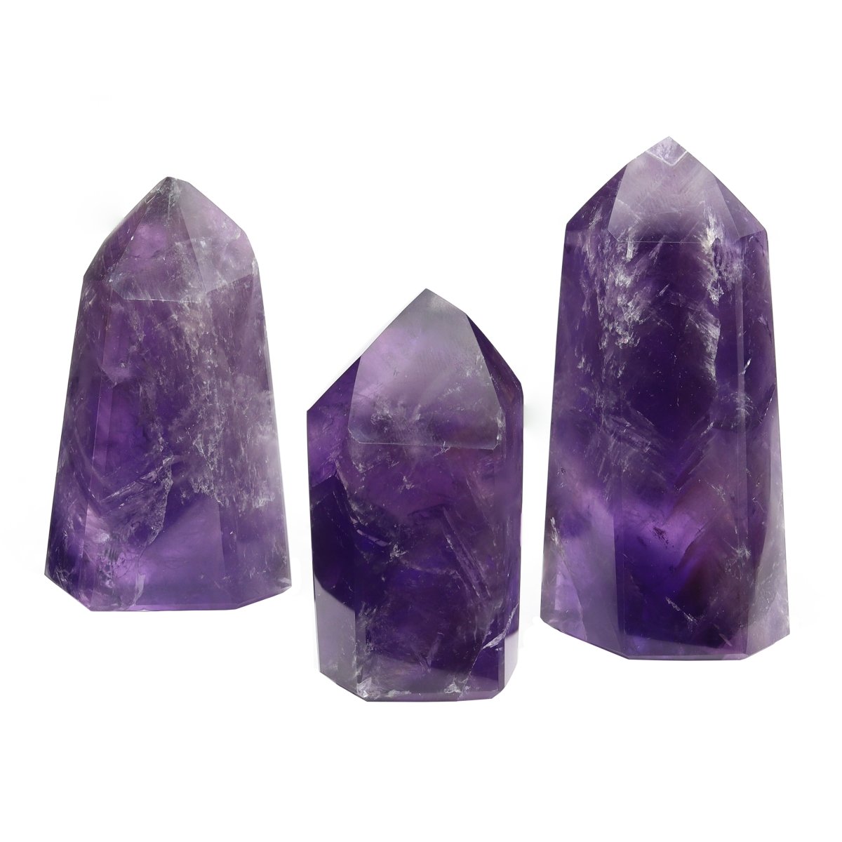 QTY 1 - Fully Polished Extra Quality Amethyst Tower (200 - 400 GRAMS) avg