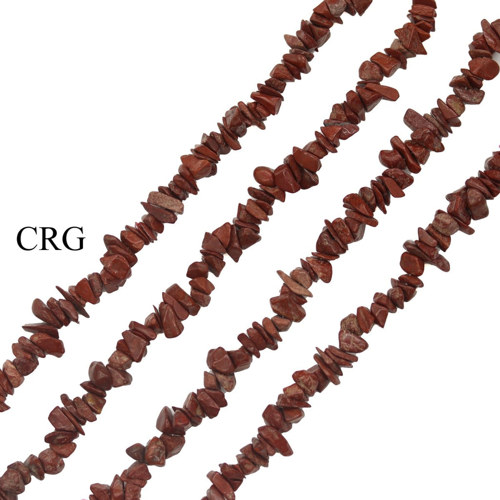 Red Jasper Strand Chip Necklace (32 Inches) (1 Piece)